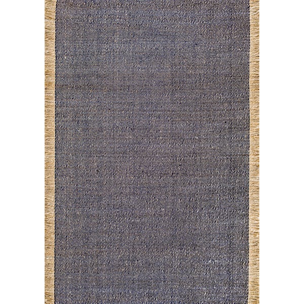 nuLOOM Handmade Flatweave Solid Tassle Blue Rug (3' x 5') - 3' x 5'