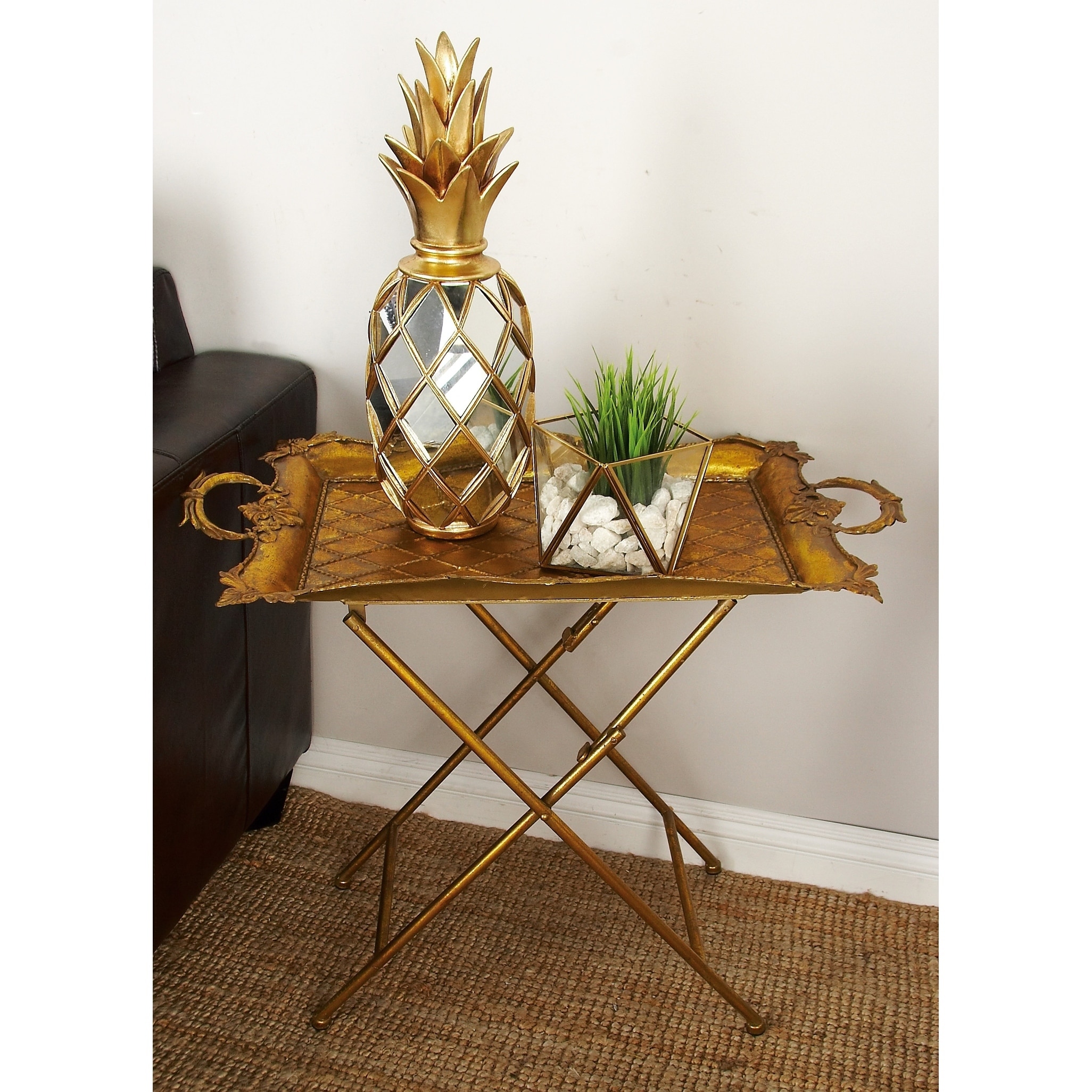 Gold folding deals tray table