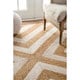 preview thumbnail 2 of 4, nuLOOM Geometric Natural Patterned Chevron Jute Area Rug