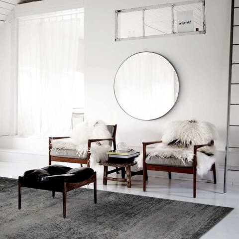Monocle Framed Round Wall Mirror