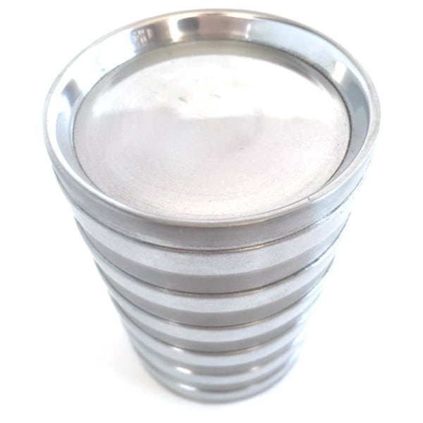 Stainless Steel Small Ribbed Candleholder