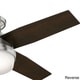 preview thumbnail 18 of 21, Hunter 44" Dempsey Flush Mount Ceiling Fan with LED Light, Handheld Remote - Modern, Contemporary, Transitional, Industrial