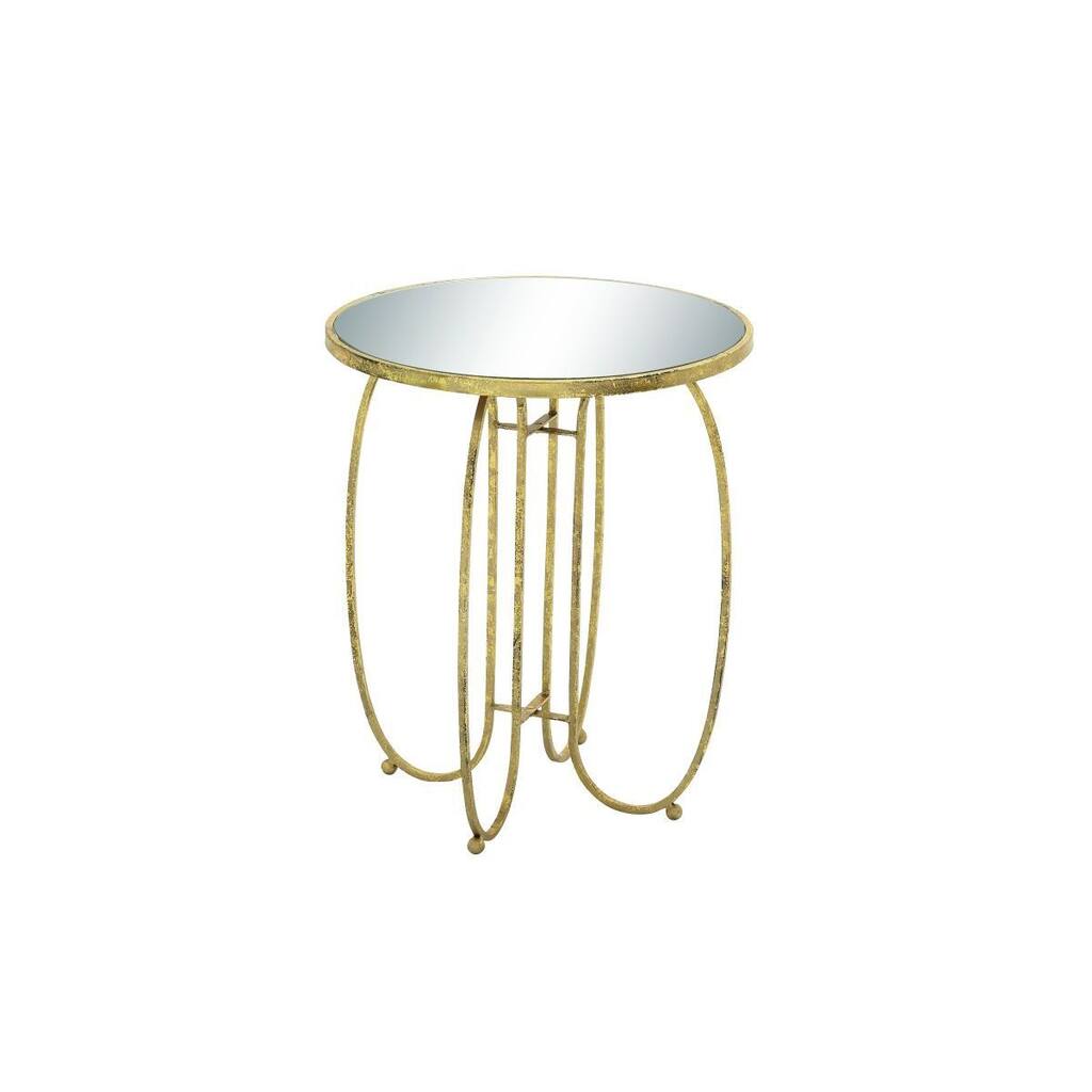Metal Mirror Accent Table (20 inches wide x 24 inches high)