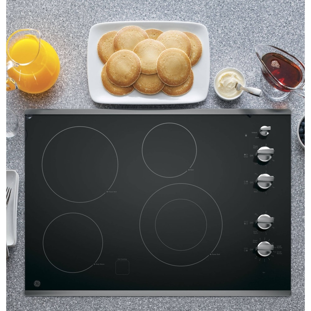 GE  Ceramic/Metal 30-inch Smoothtop Electric Cooktop (White)