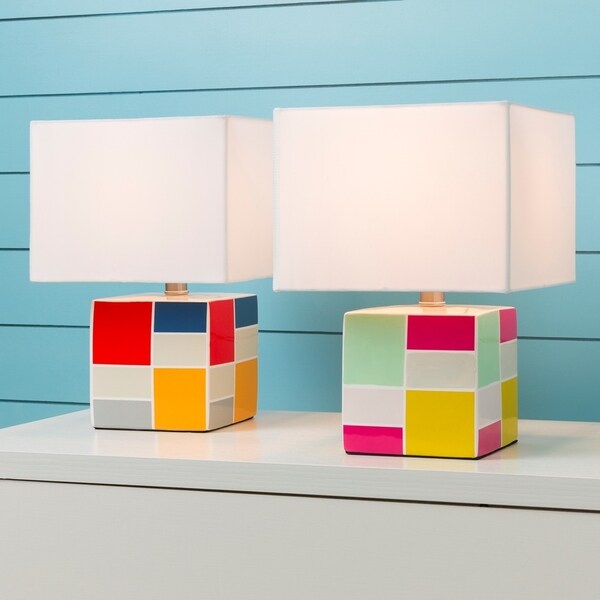 Goussainville Table Lamp with Glazed Ceramic Base