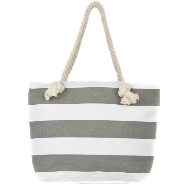 canvas beach tote with rope handles