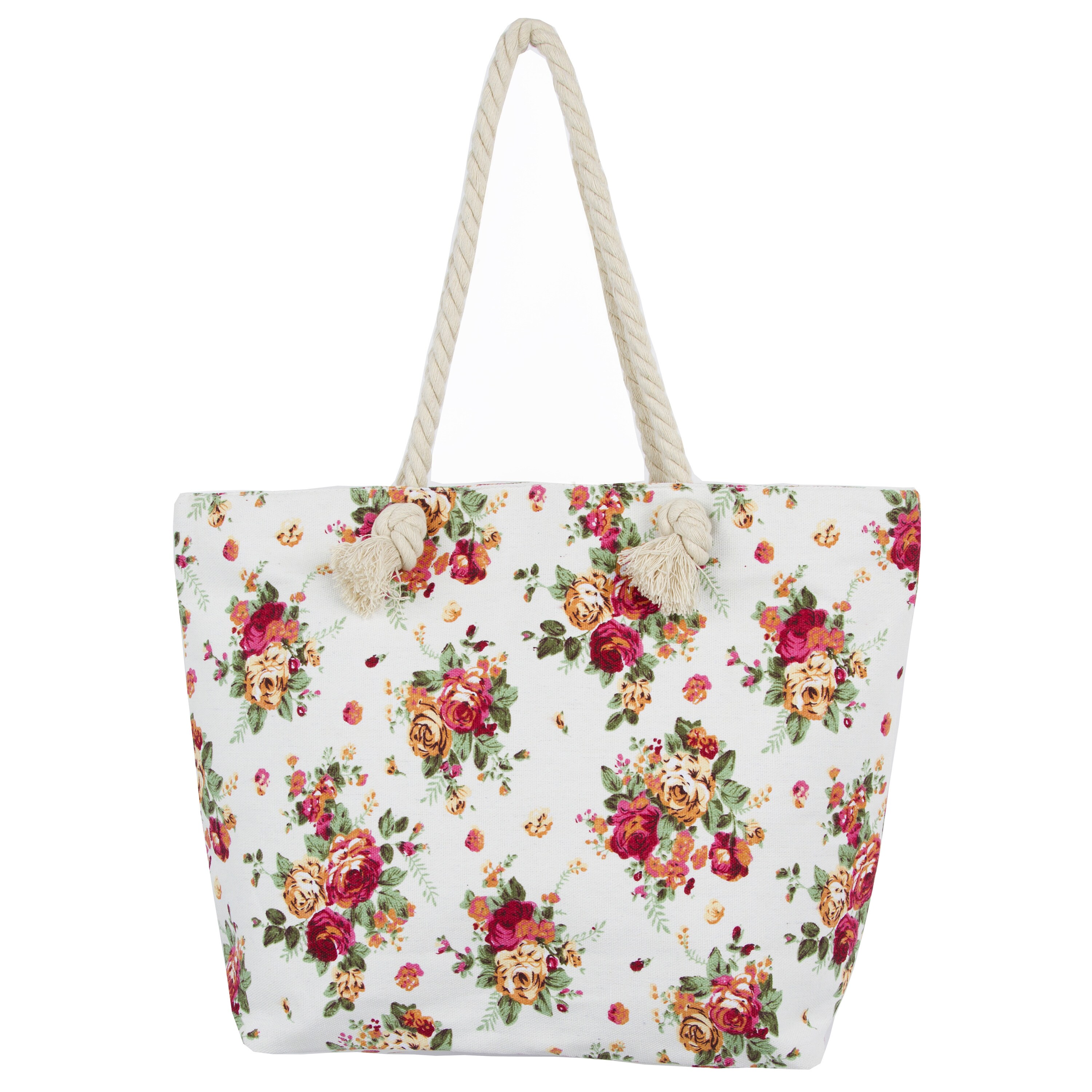 floral beach bag