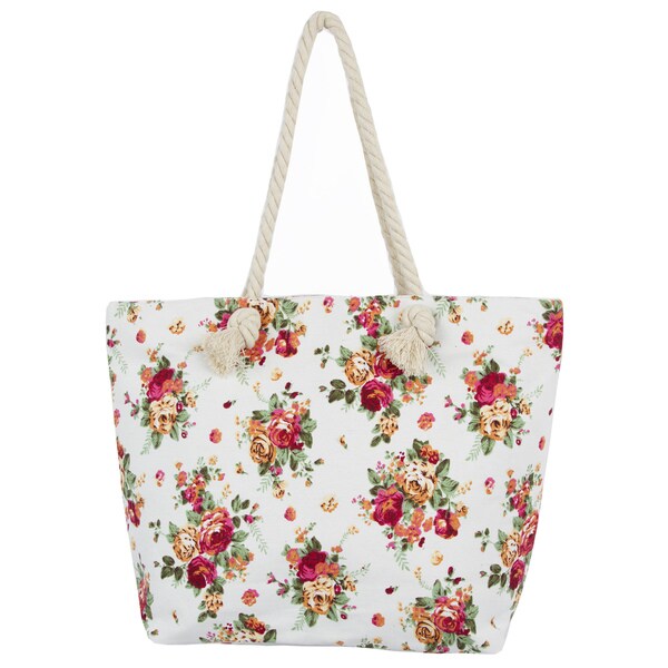 floral beach bag