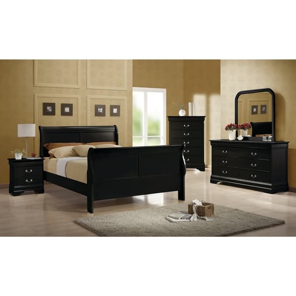 Coaster Fine Furniture Louis Philippe Nightstand - Black 201072R