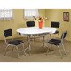 Coaster Company White Oval Retro Style Dining Table - Thumbnail 1