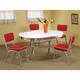 Coaster Company White Oval Retro Style Dining Table - Thumbnail 2