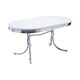 Coaster Company White Oval Retro Style Dining Table - Thumbnail 3