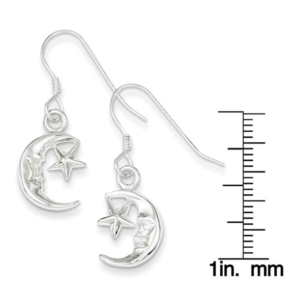 silver moon earrings