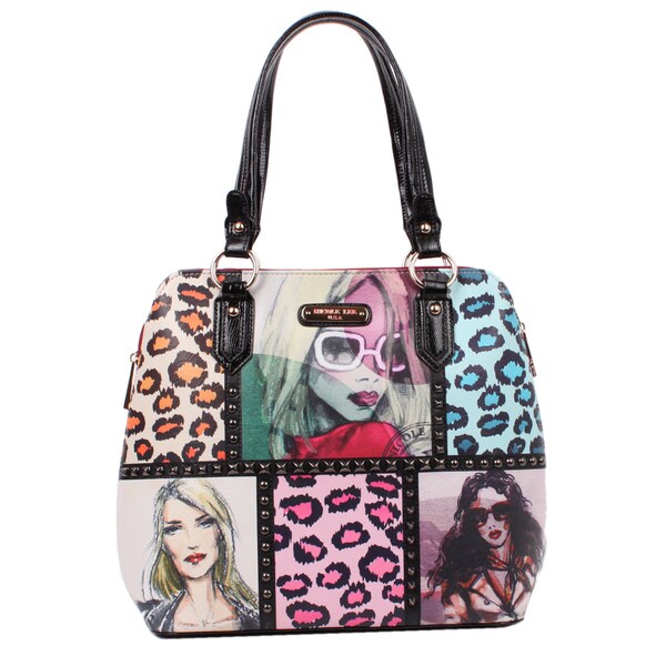 Download Nicole Lee Sketch Book Print Dome Satchel Handbag - Overstock - 12206203