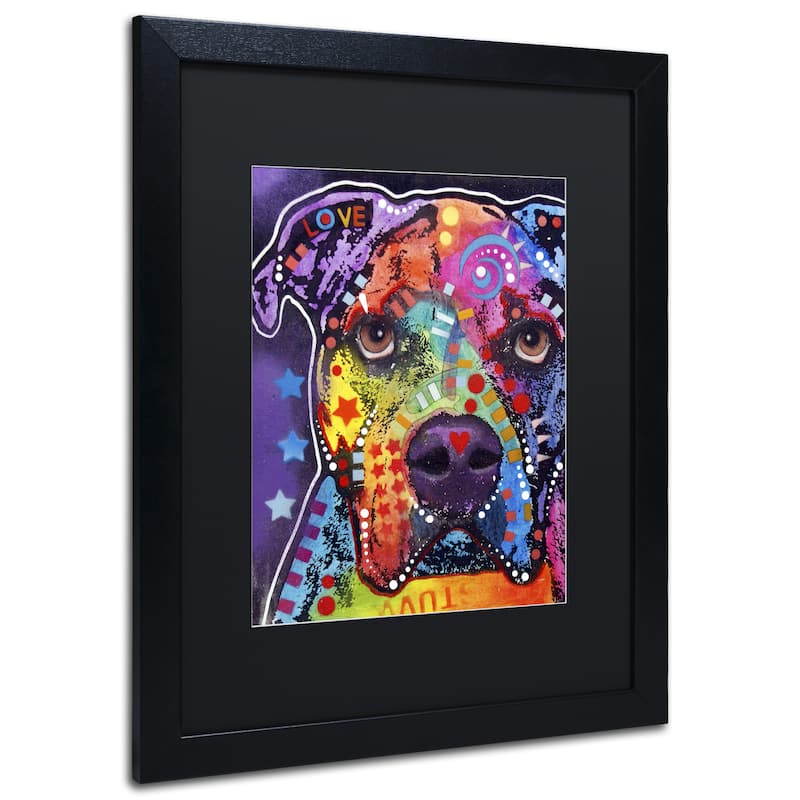 Dean Russo 'American Bulldog 121609' Matted Framed Art