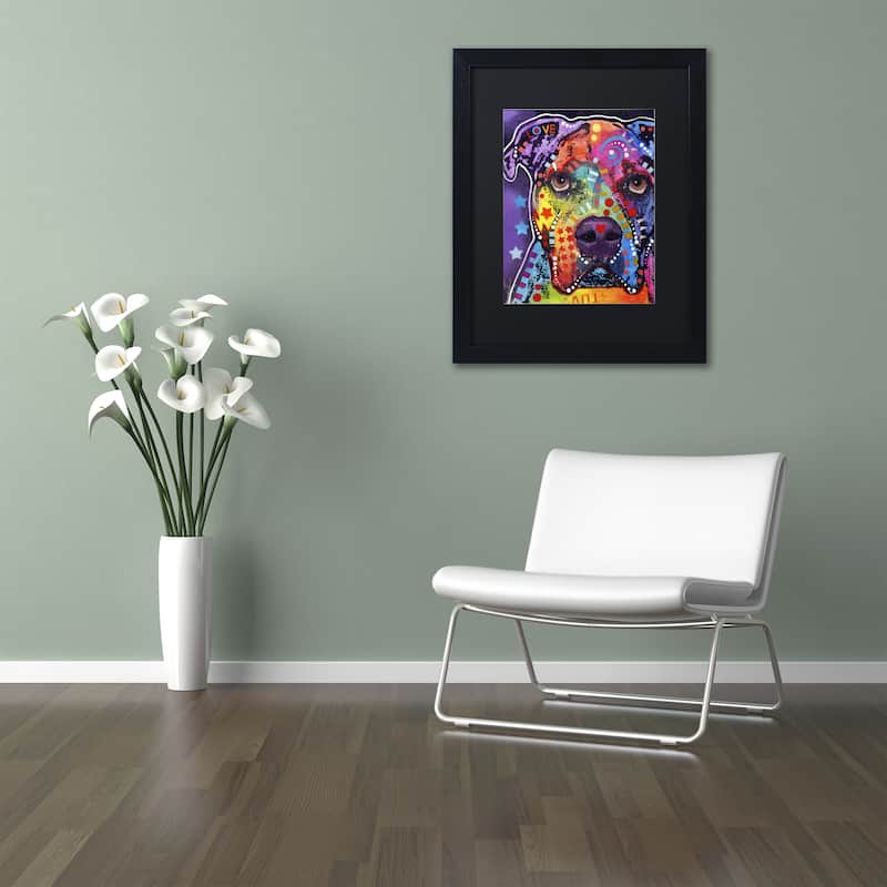 Dean Russo 'American Bulldog 121609' Matted Framed Art