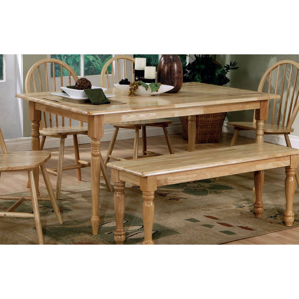 Coaster Company Natural Natural Butcher Block Farm Table with Turned Legs - Brown