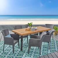 Denaya Outdoor 7-piece Wood Dining Set by Christopher Knight Home