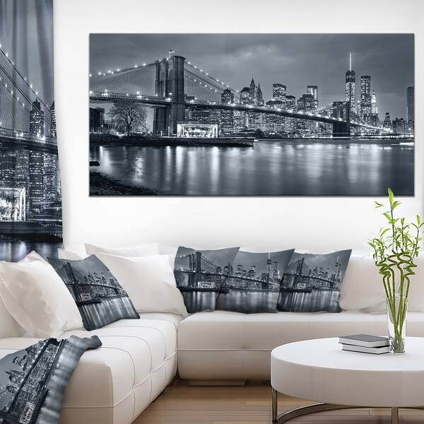 Shop Panorama New York City At Night Cityscape Canvas Print