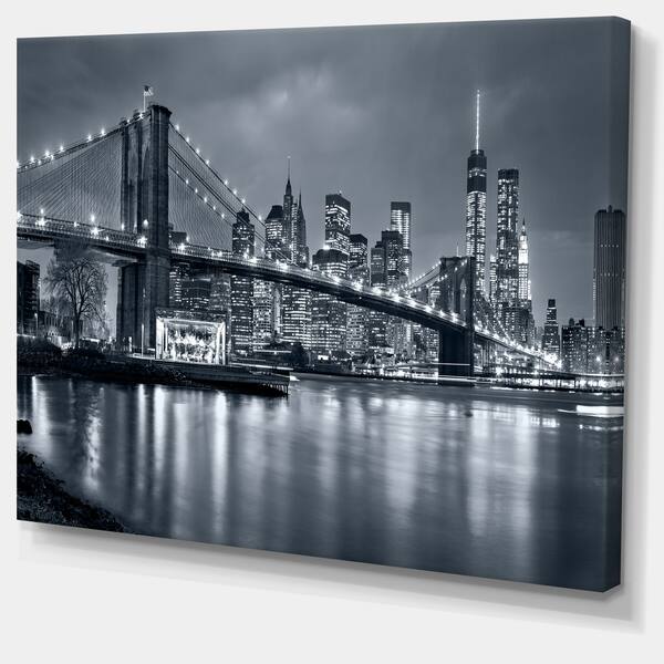 Shop Panorama New York City At Night Cityscape Canvas Print