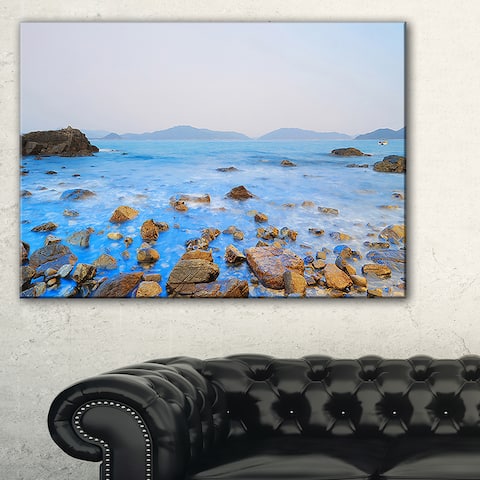 Stony Port Shelter Beach Hong Kong - Large Seashore Canvas Print