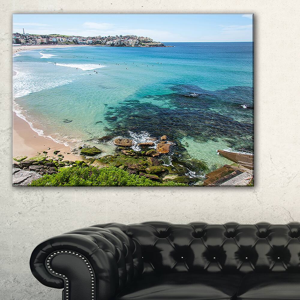 Expansive Sydney Bondi Beach - Large Seashore Canvas Print - Bed Bath ...