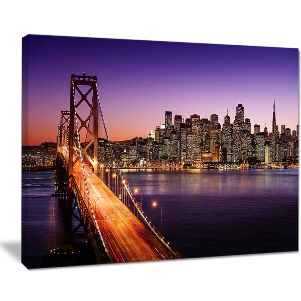 San Francisco Skyline And Bay Bridge Sea Bridge Canvas Wall Artwork Print On Sale Overstock 12210557
