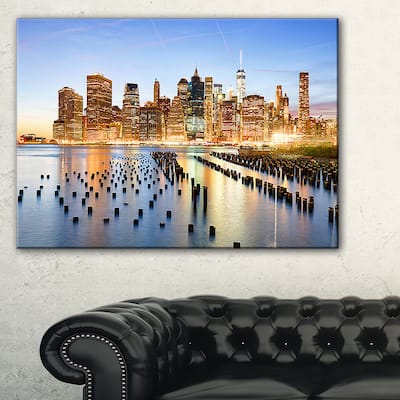 New York Skyline with Skyscrapers - Cityscape Canvas print - Multi-color