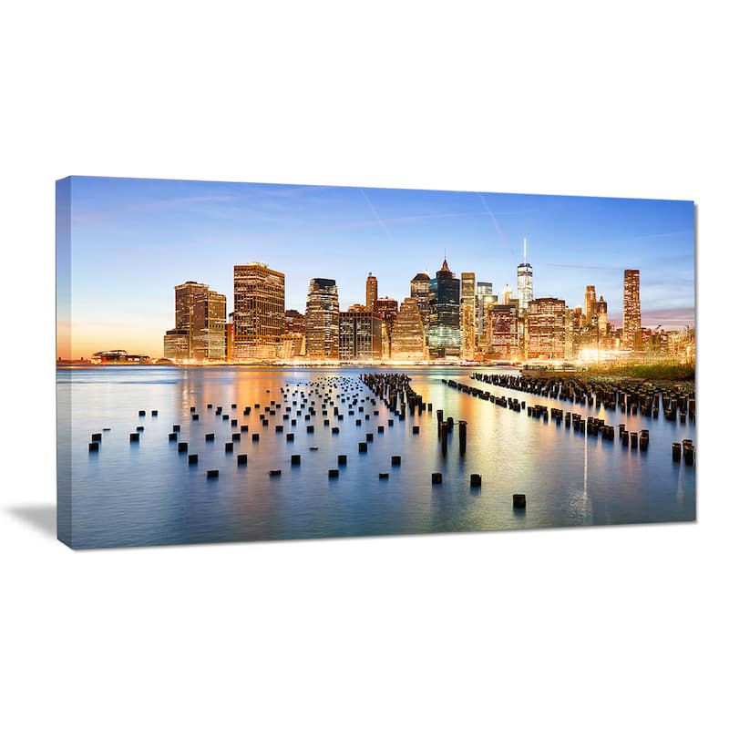 New York Skyline with Skyscrapers - Cityscape Canvas print - Multi-color