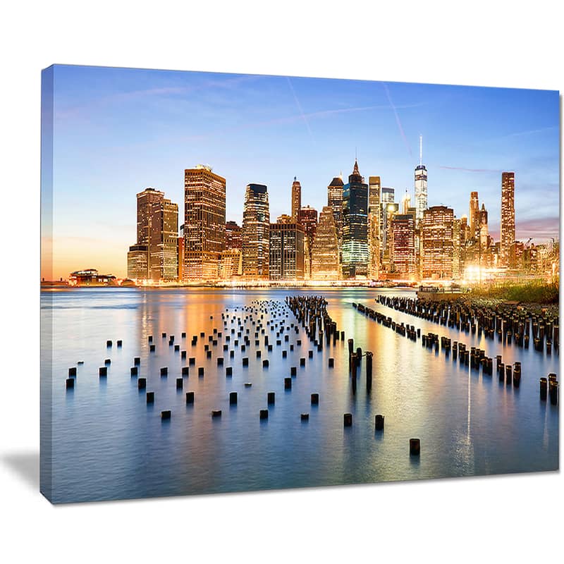 New York Skyline with Skyscrapers - Cityscape Canvas print - Multi-color