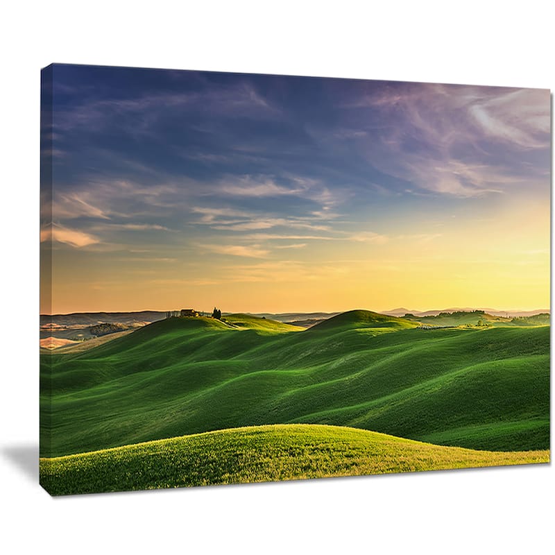Green Rural Rolling Hills Tuscany - Oversized Landscape Wall Art Print ...
