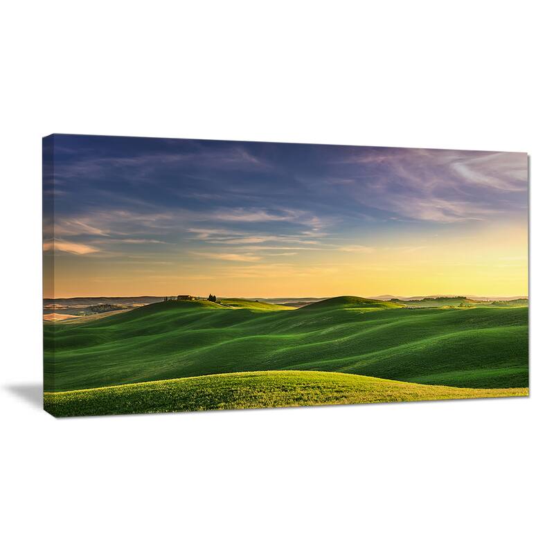 Green Rural Rolling Hills Tuscany - Oversized Landscape Wall Art Print ...