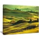 Green Rolling Hills on Misty Sunset - Oversized Landscape Wall Art ...