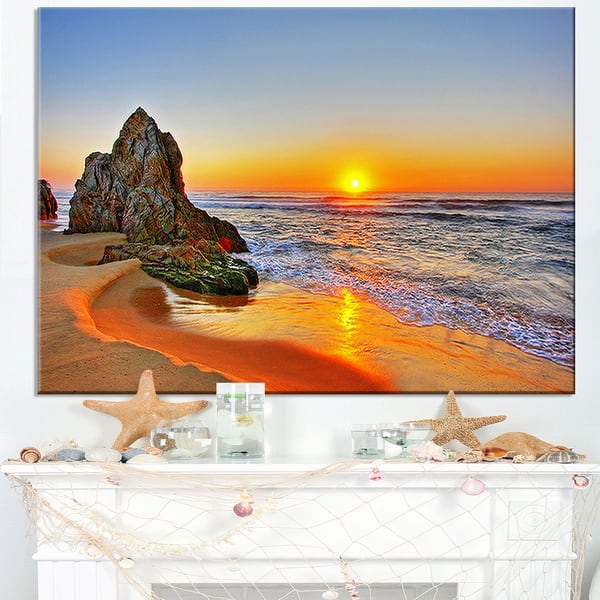 Beautiful Sunrise by Beach in Tathra - Contemporary Seascape Art Canvas -  On Sale - Bed Bath & Beyond - 12210949