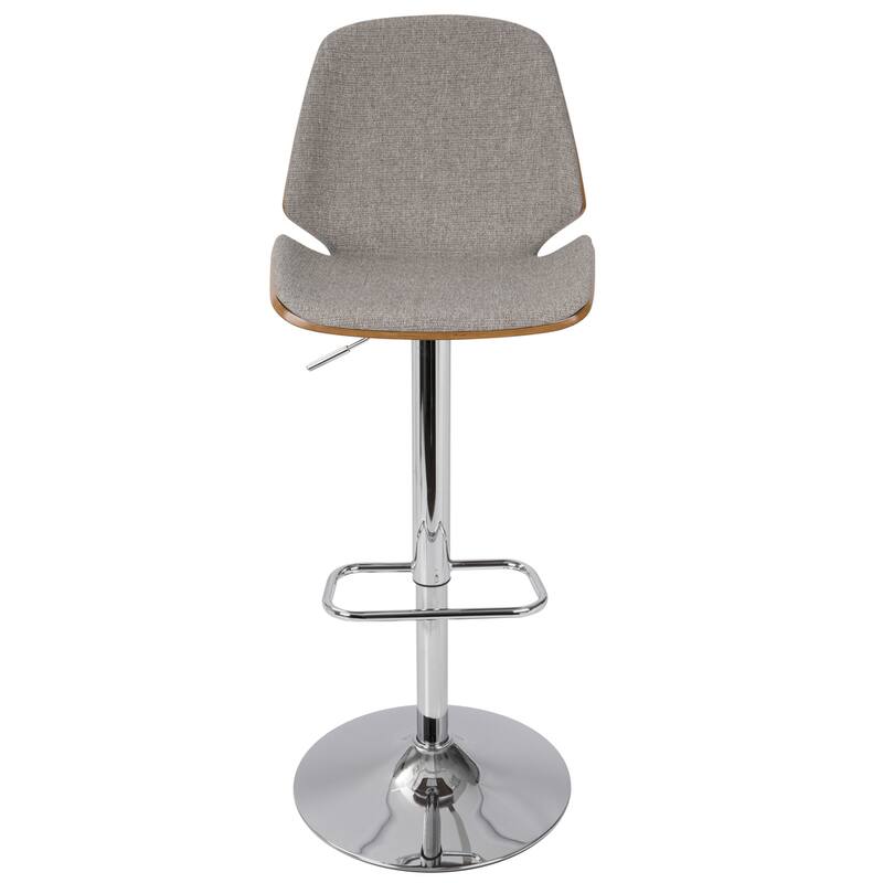 Carson Carrington Vihti Walnut Wood Adjustable Swivel Bar Stool