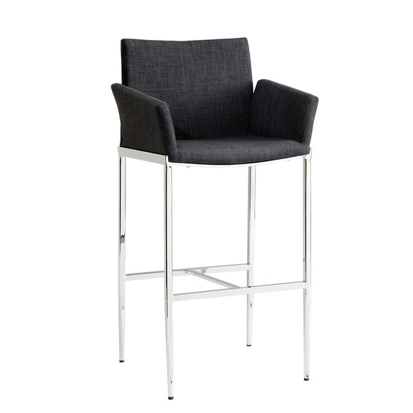 Coaster Company Grey Fabric Bar Stool Free Shipping Today Coaster Company Grey Fabric Bar Stool