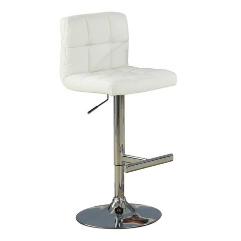 Coaster Furniture Lenny Chrome and White Adjustable Bar Stools (Set of 2)