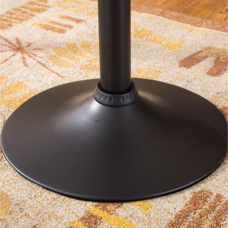 Roundhill Furniture Belham Black Square Top Adjustable Height Metal Bar Table