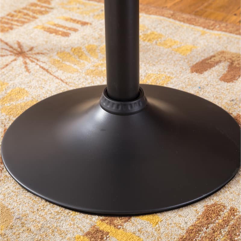 Copper Grove Black Round Adjustable Height Metal Bar Table