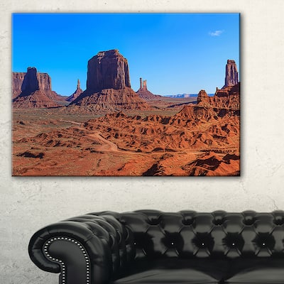 Monument Valley National Park - Landscape Artwork Print on Canvas - Blue