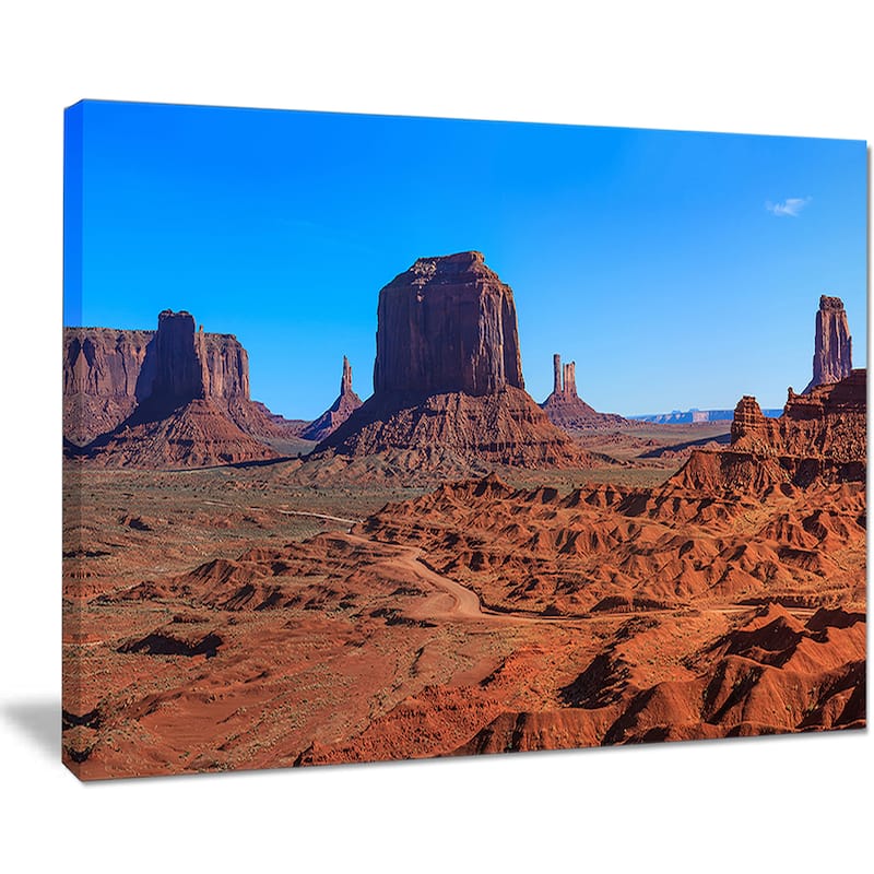 Monument Valley National Park - Landscape Artwork Print on Canvas - Blue