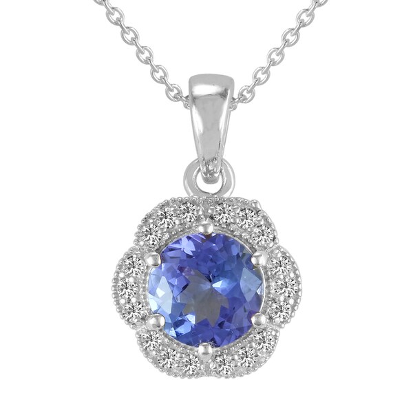 sterling silver tanzanite pendant