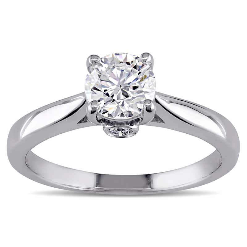 Miadora Signature Collection 18k White Gold 3/4ct TDW Certified Diamond Solitaire Engagement Ring