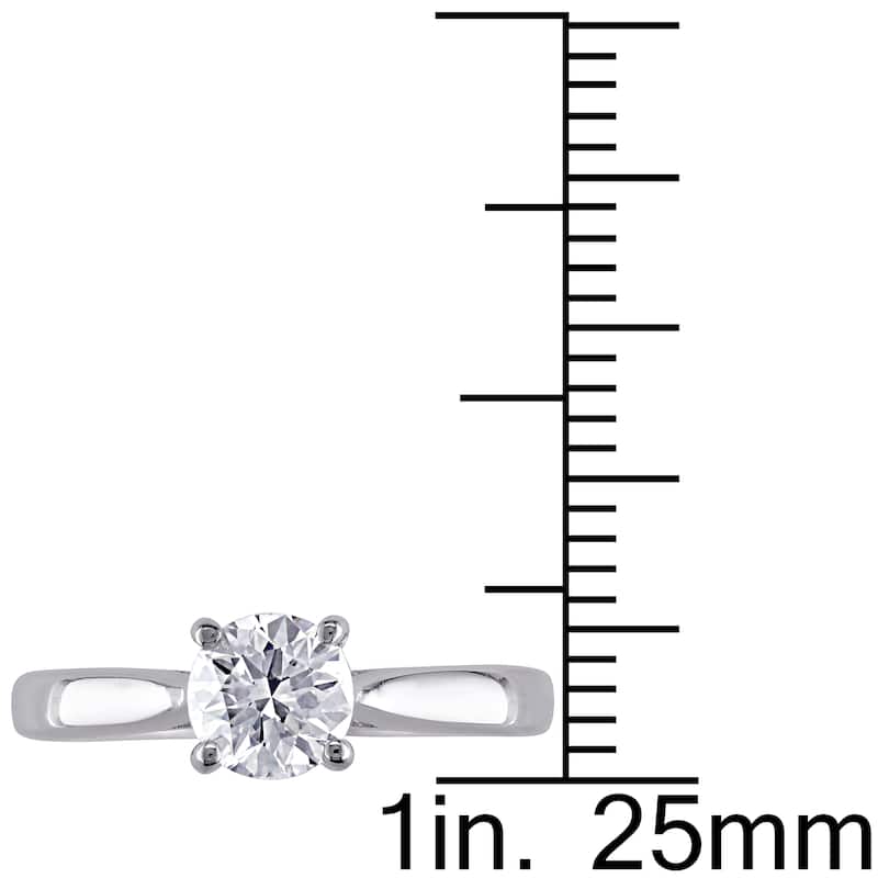 Miadora Signature Collection 18k White Gold 3/4ct TDW Certified Diamond Solitaire Engagement Ring