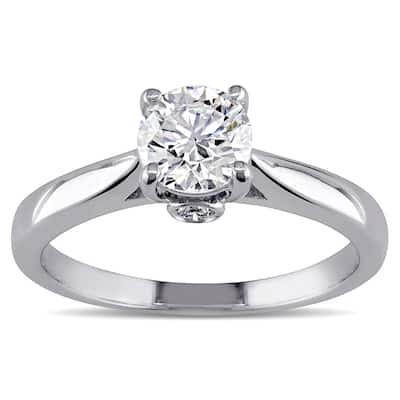Miadora Signature Collection 18k White Gold 3/4ct TDW Certified Diamond Solitaire Engagement Ring