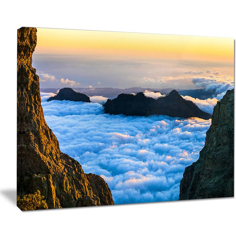 Gran Canaria Sunset over Clouds Extra Large Seashore Canvas Art Bed