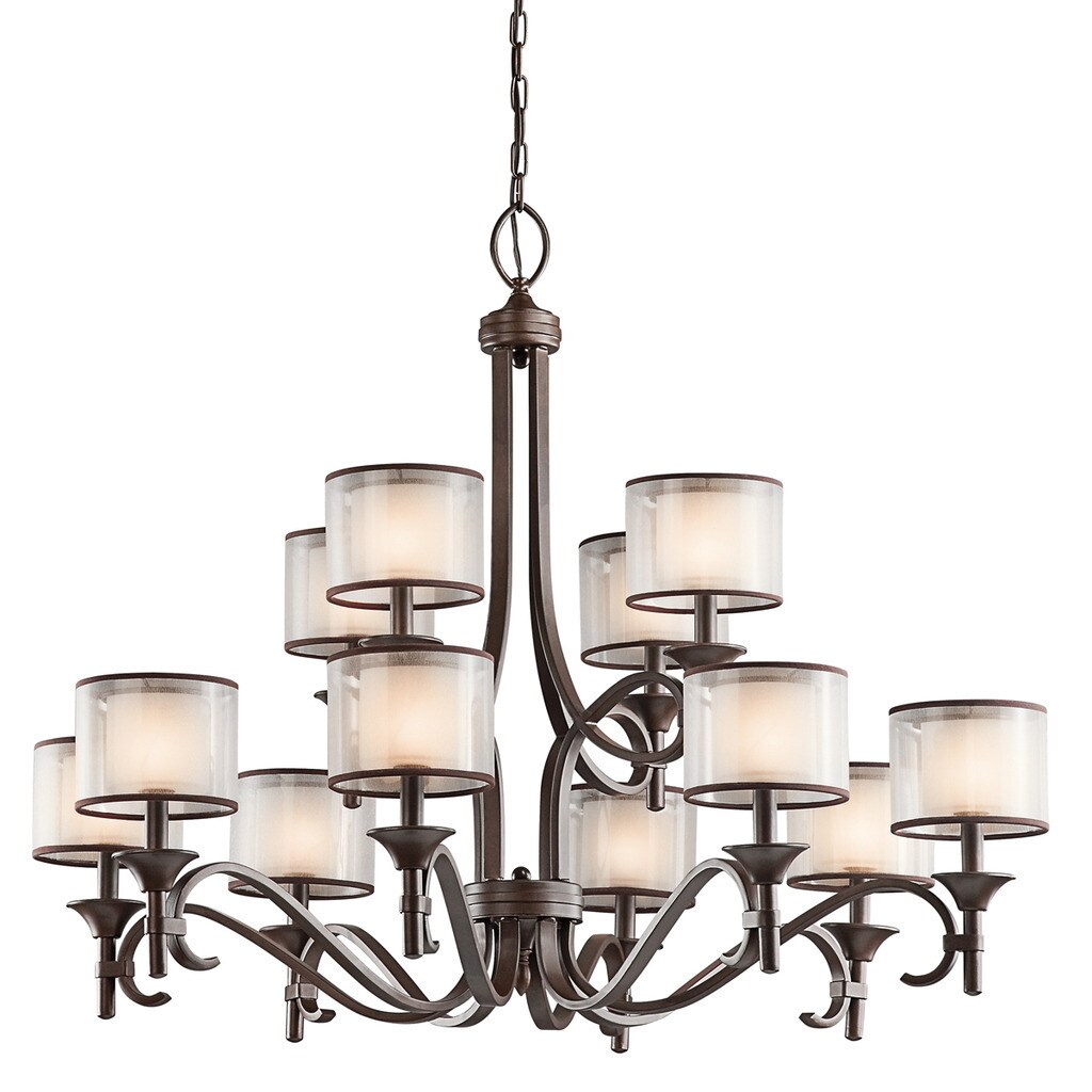 Kichler Lighting Lacey Collection 12-light Mission Bronze Chandelier - Chandeliers For Bedrooms by Overstock.com