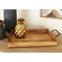 Wood Metal Serving Tray
