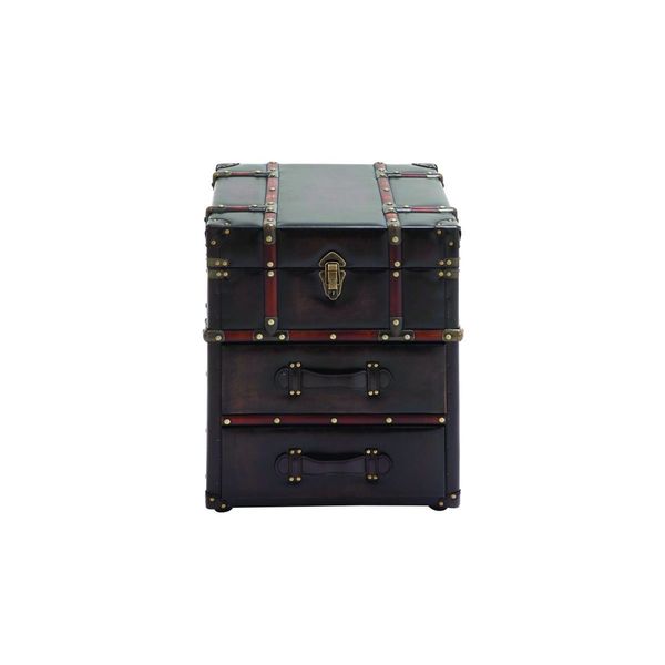Wood Leather Side Cabinet 18 Inches Wide X 23 High Wood Leather Side Cabinet 18 Inches Wide X 23 High