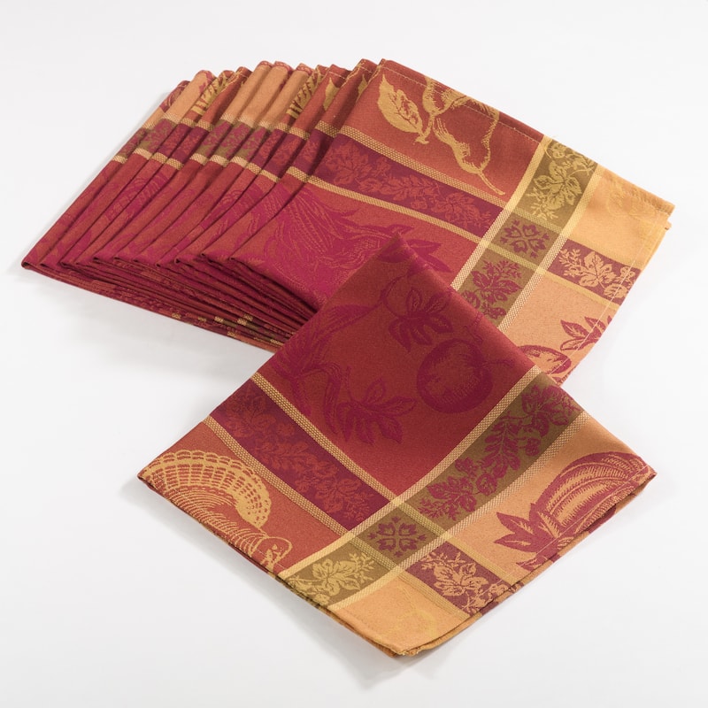 Thanksgiving Collection Jacquard Plaid Napkin (Set of 12)